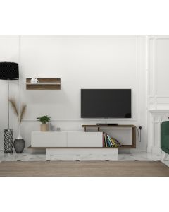 HANAH HOME TV komoda Asos, bela/braon - 745DCD3030
