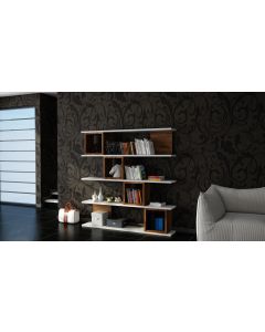 HANAH HOME Polica za knjige Wind, braon/bela - 745DCD3619