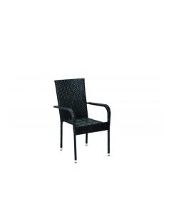 GREEN BAY Stolica od ratana crna - 75067