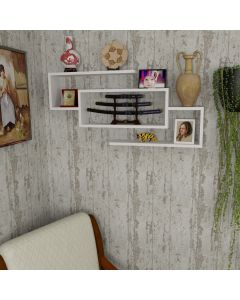 HANAH HOME Zidna polica Janison, bela