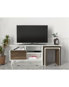 HANAH HOME TV komoda Nature, bela/braon - 756FRN3009