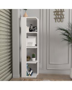 HANAH HOME Polica za knjige Venita, bela - 756FRN3611