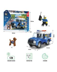 BLOCKI Kocke Policijsko vozilo sa psom 120 delova - 76-0613