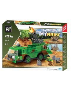 BLOCKI Kocke Vojni kamion sa raketom 222 dela