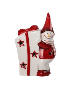 FESTA Deda Mraz i paketić, keramička novogodišnja figura 16 cm 760344 - 760344