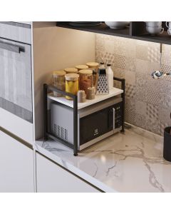 HANAH HOME Kuhinjska polica Malta, bela/crna