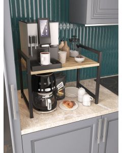 HANAH HOME Kuhinjska polica Malta, svetlo braon/crna