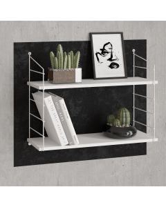 HANAH HOME Zidna polica Armoni 2'li, bela sjaj