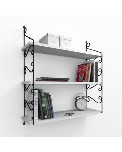 HANAH HOME Zidna polica Seramoni 3'lü, bela