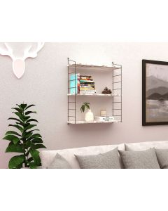 HANAH HOME Zidna polica Armoni 3'lü, mermer bela