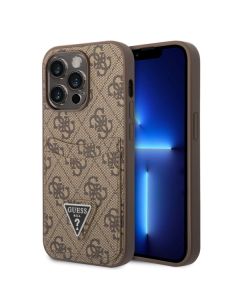 LICENSED GUESS GUESS Futrola za iPhone 14 Pro 4G DOUBLE CARD TRIANGLE BROWN - GUHCP14LP4TPW