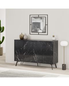 HANAH HOME Komoda Dune, mermer crna