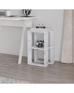 HANAH HOME Noćni stočić Lonie, mermer bela