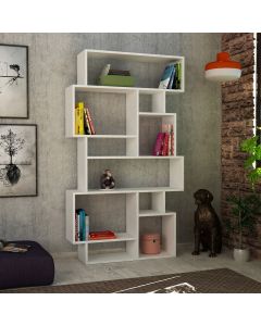 HANAH HOME Polica za knjige Karmato, bela - 776HMS3611