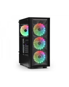 IG MAX Kucište IG-MAX N1907 OCTAGON 4F Mid Tower/ATX/Micro ATX/Mini ITX/RGB/bez napajanja/crna