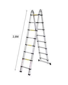 Duple Aluminijumske Teleskopske Merdevine 2,8+2,8 - 777