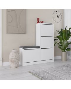 HANAH HOME Cipelarnik Dude, bela - 779HMS4115