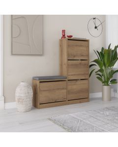 HANAH HOME Cipelarnik Dude, braon - 779HMS4117