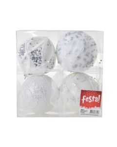 FESTA Novogodišnje kugle Special bele, set 1/4đ - 780151