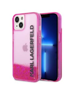 LICENSED KARL LAGERFELD Karl Lagerfeld Futrola za iPhone 14 LIQ. GLITTER ELONG PINK - KLHCP14SLCKVF