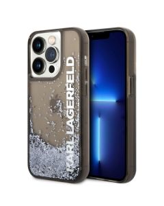 LICENSED KARL LAGERFELD Karl Lagerfeld Futrola za iPhone 14 Pro Max LIQ. GLITTER ELONG BLACK - KLHCP14XLCKVK