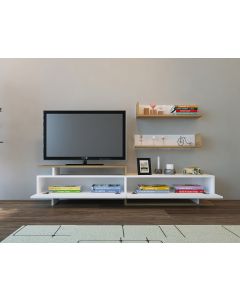 HANAH HOME TV komoda Ayaz, bela/braon - 788DEC3031