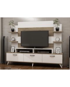 HANAH HOME TV komoda Diana,bela/svetlobraon - 788DEC3075