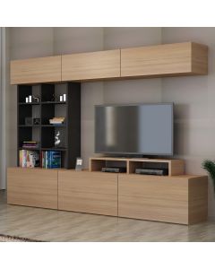 HANAH HOME TV komoda Sasa, braon/crna - 788DEC3088