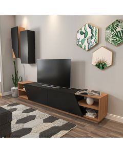 HANAH HOME TV komoda Zebra, crna/braon - 788DEC3091