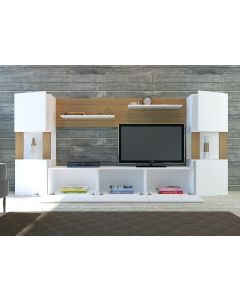 HANAH HOME TV komoda Lore, bela/svetlobraon - 788DEC3094