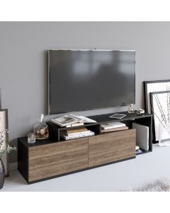 HANAH HOME TV komoda Nexera, braon/crna - 788DEC4034
