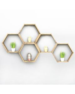 HANAH HOME Zidna polica Hex002, braon - 792EVL1793