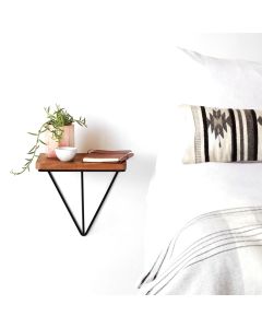 HANAH HOME Zidna polica Wr037, braon/crna