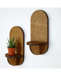 HANAH HOME Set zidnih polica Raf262 2/1, braon