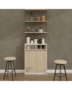 HANAH HOME Rasklopivi konzolni sto Bracked, bela/krem