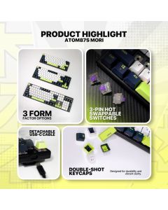 FANTECH Tastatura Mehanicka Gaming MK878S RGB Atom 104S Mori bela (Rosie switch)