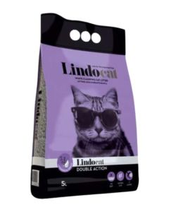 LINDO CAT Grudvajući posip od belog bentonita Doule action lavander 5L - 8006455001168
