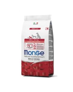 MONGE Hrana za pse piletina MINI PUPPY AND JUNIOR 3KG - 8009470004015