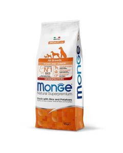 MONGE Hrana za pse pačetina, pirinač i krompir ALL BREEDS P&J 12KG - 8009470011044