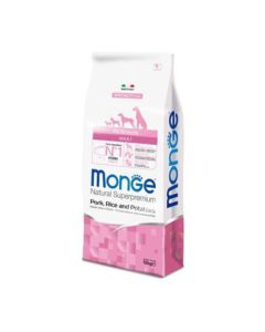 MONGE Hrana za pse svinjetina, pirinač i krompir ALL BREEDS ADULT 12KG - 8009470011112