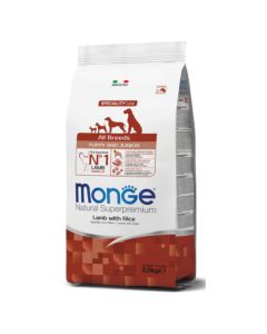 MONGE Hrana za pse jagnjetina i pirinač ALL BREEDS PUPPY 2.5KG - 8009470011181