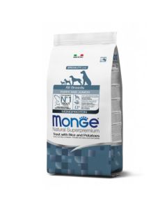 MONGE Hrana za pse pastrmka, pirinač i krompir ALL BREED PUPPY&JUNIOR 12Kg - 8009470011501