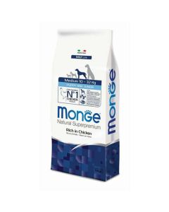 MONGE Hrana za pse piletina MEDIUM PUPPY&JUNIOR 12Kg - 8009470011662
