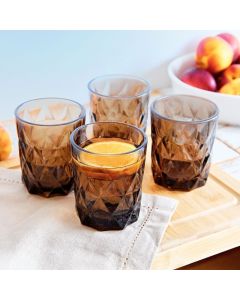 DEKOR DOM Čaša SET LUNNA 0.3l 4kom - Graphite - HML