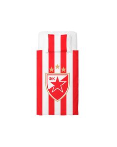 CRVENA ZVEZDA Jorganska navlaka i jastučnica 140x200cm, crvena/grb - 801-set.crvenigrb