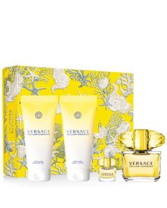 Versace Yellow Diamond Gift Set 90ml (EDT 90 ml + SG 100 ml + BL 100 ml + EDT 5 ml )