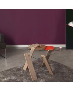 HANAH HOME Klub sto Roman mini, svetlobraon/staklo - 801CMY2805