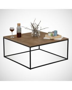 HANAH HOME Klub sto Poly, crna/braon - 801CMY2848