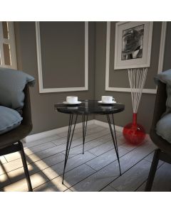 HANAH HOME Pomoćni stočić Sandalf, mermer crna