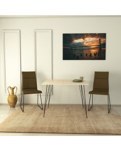 HANAH HOME Trpezarijski sto Sandalf, svetlobraon - 801CMY2934